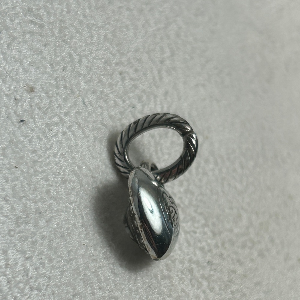 Brighton ABC Clear Crystal Heart Charm Silver Plated - Picture 9 of 9